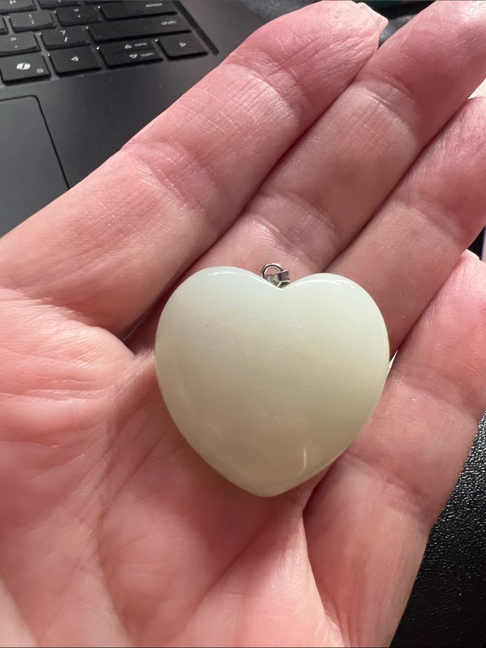 Heart-Shaped new jade serpentine  Pendant Necklace - Elegant Women Jewelry
